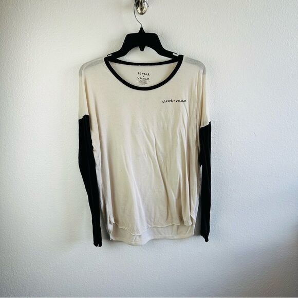 Lister X Volcom Skull Pattern Long Sleeve Tee Size L 14 - Picture 1 of 3